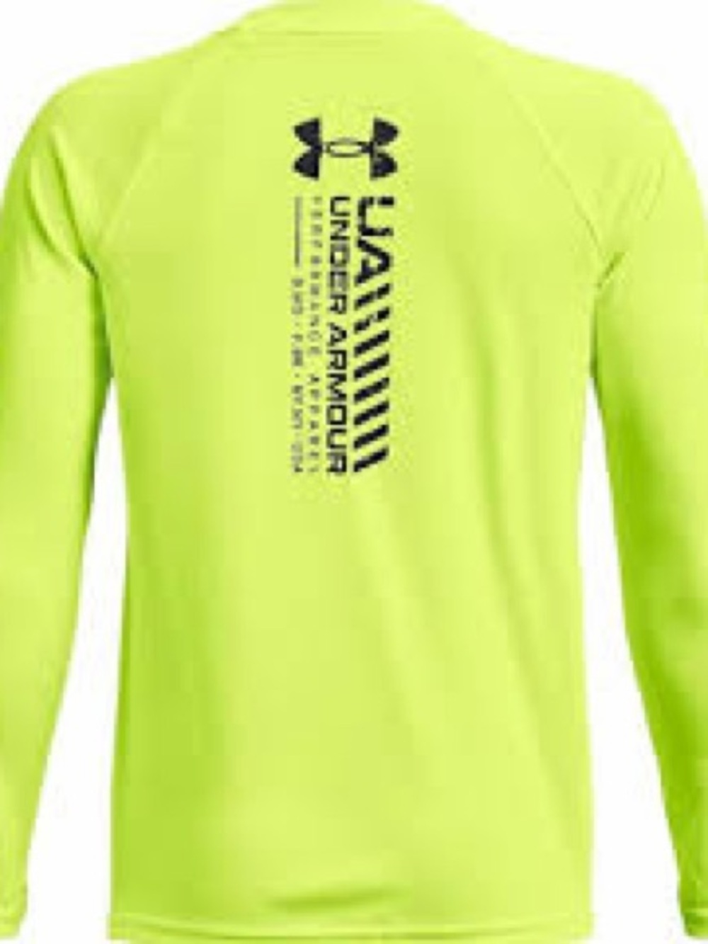 Under Armour UA Kids' Boys Neon Yellow Long-Sleeve Performance Shirt Sz Youth M